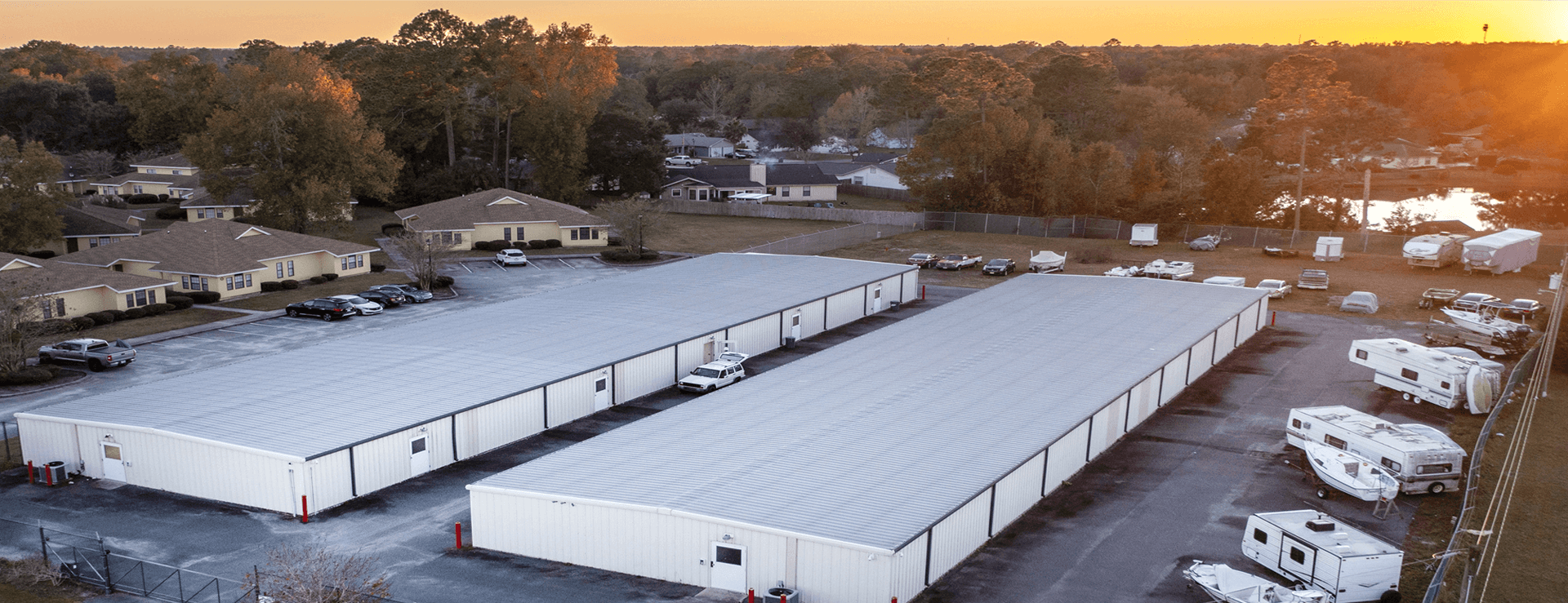 Over view of the storage unit lot